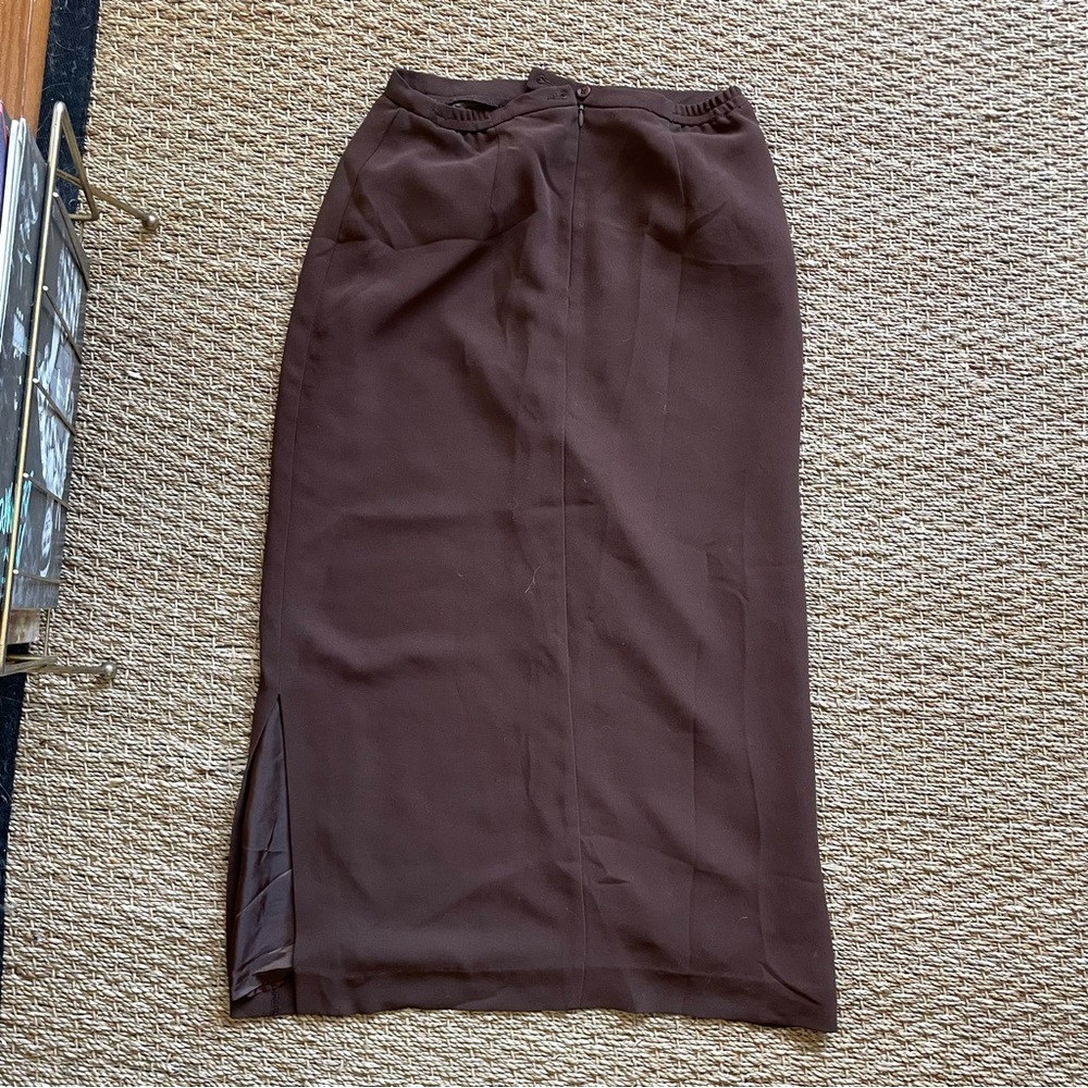 Vintage brown midi skirt
